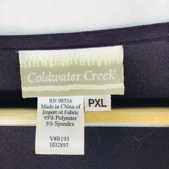 Coldwater Creek Open Blazer Cardigan Tunic Women’s XL Petite Purple Faux Suede - Picture 6 of 12